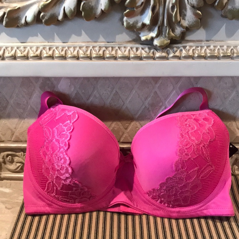 NWT Dynashape Pink Lace Bra 36D Adjustable Straps